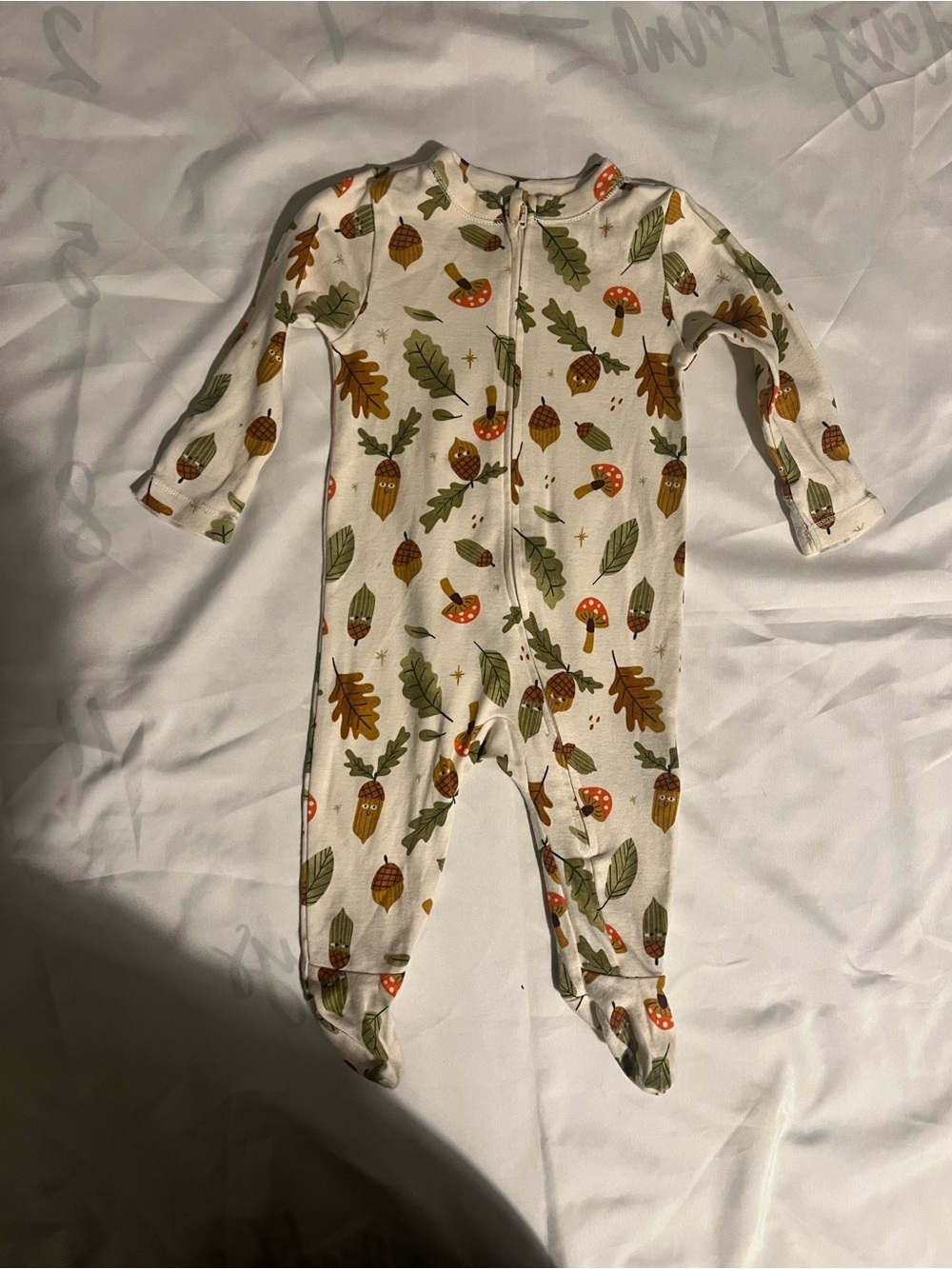 Set of Five Old Navy Baby Neutral and Printed Zip Up Footies Size 3-6 Months - Picture 7 of 15